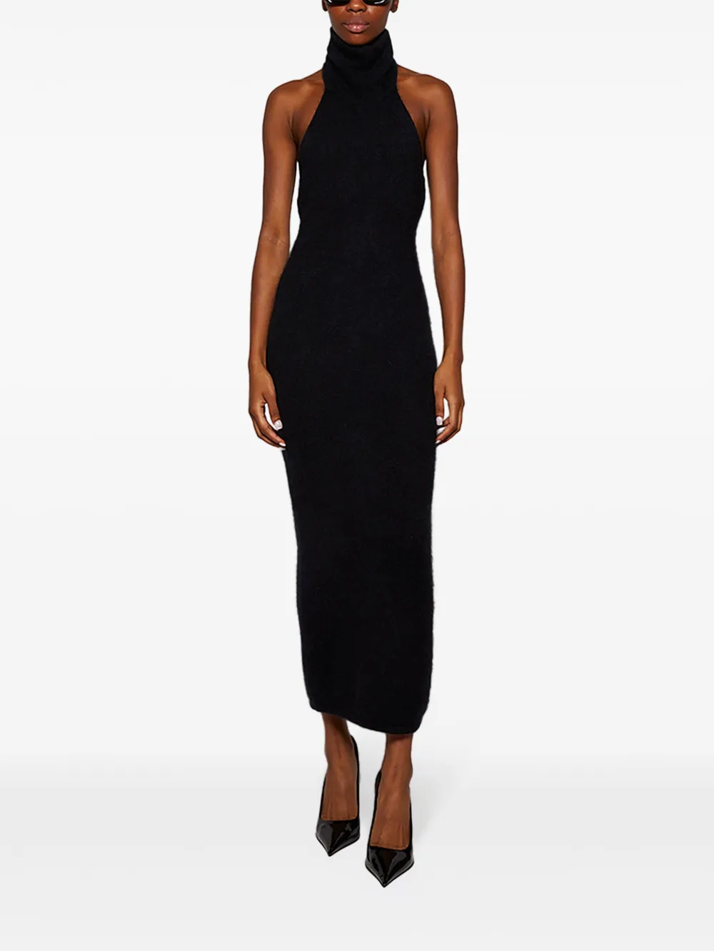Magda Butrym Maxi-jurk met halternek - Zwart