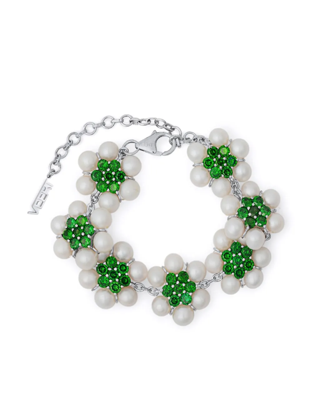 VEERT Bracciale con perline a fiori | argento | Image 1