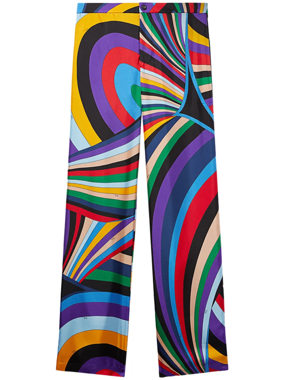 PUCCI iride-print silk trousers | Black | Image 1