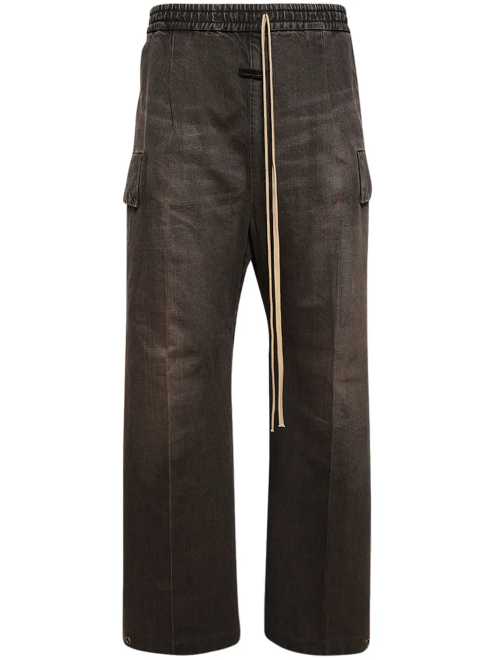 Fear Of God drawstring straight-leg jeans - Black