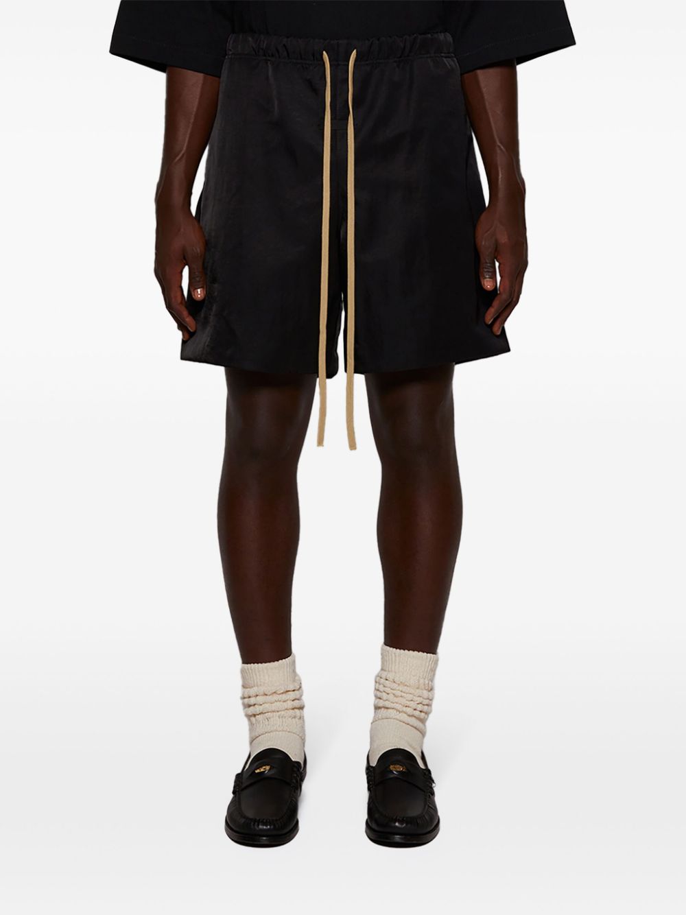 FEAR OF GOD ESSENTIALS Shorts met textuur afwerking Zwart