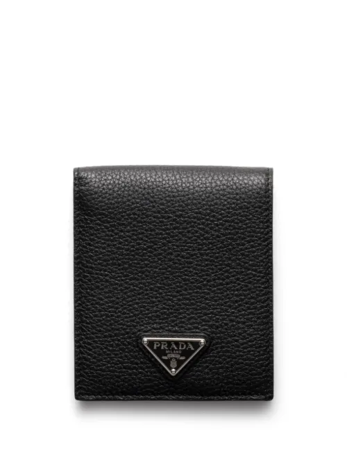 Portefeuille à logo triangulaire en émail - Prada - Modalova