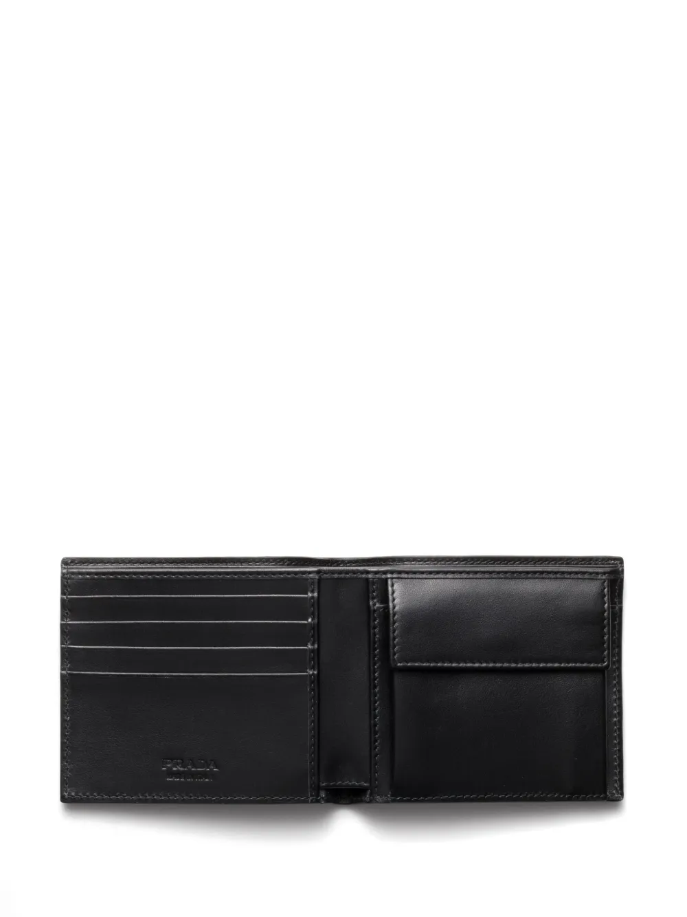 Prada Mens Black Re-nylon Recycled-nylon And Leather Wallet In 黑色
