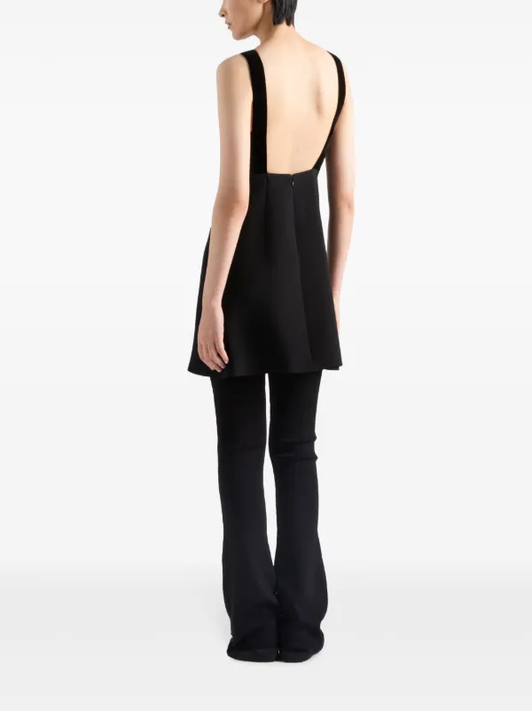 Prada Cady Mini Dress | Black | FARFETCH