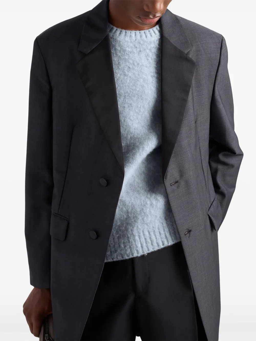Prada Wollen trui met ronde hals Blauw