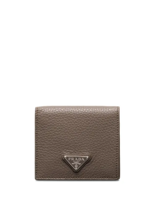 Portefeuille à logo triangulaire en émail - Prada - Modalova