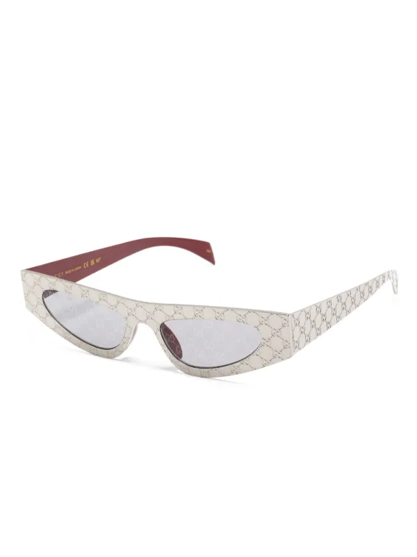 【お年玉セール特価】 Gucci Eyewear キャットアイ サングラス | シルバートーン 小物