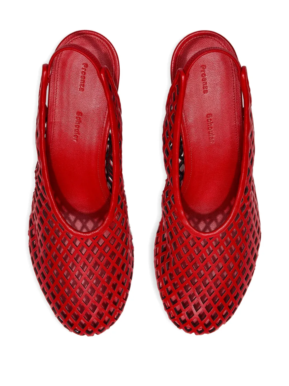 Proenza Schouler perforated slingback pumps Red