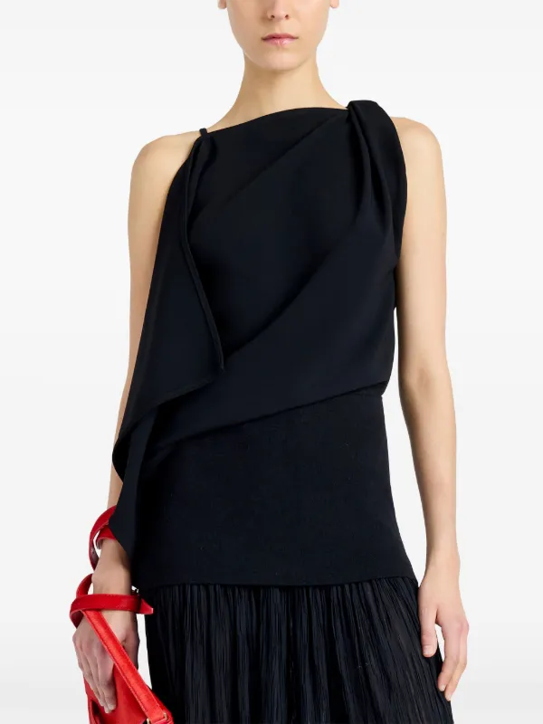 未使用 PROENZA SCHOULER ドレス ブラック 定価17万円 Proenza Schouler White Label Barker Dress in Stretch Poplin