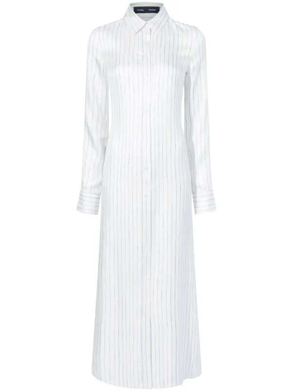 ladies green midi dress Prosperina Greer Midi Dress In Eden Green Stripe