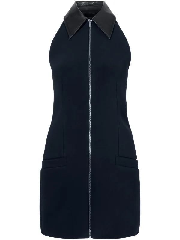 proenza mini dress PROENZA SCHOULER Janan paneled cotton-blend satin mini dress