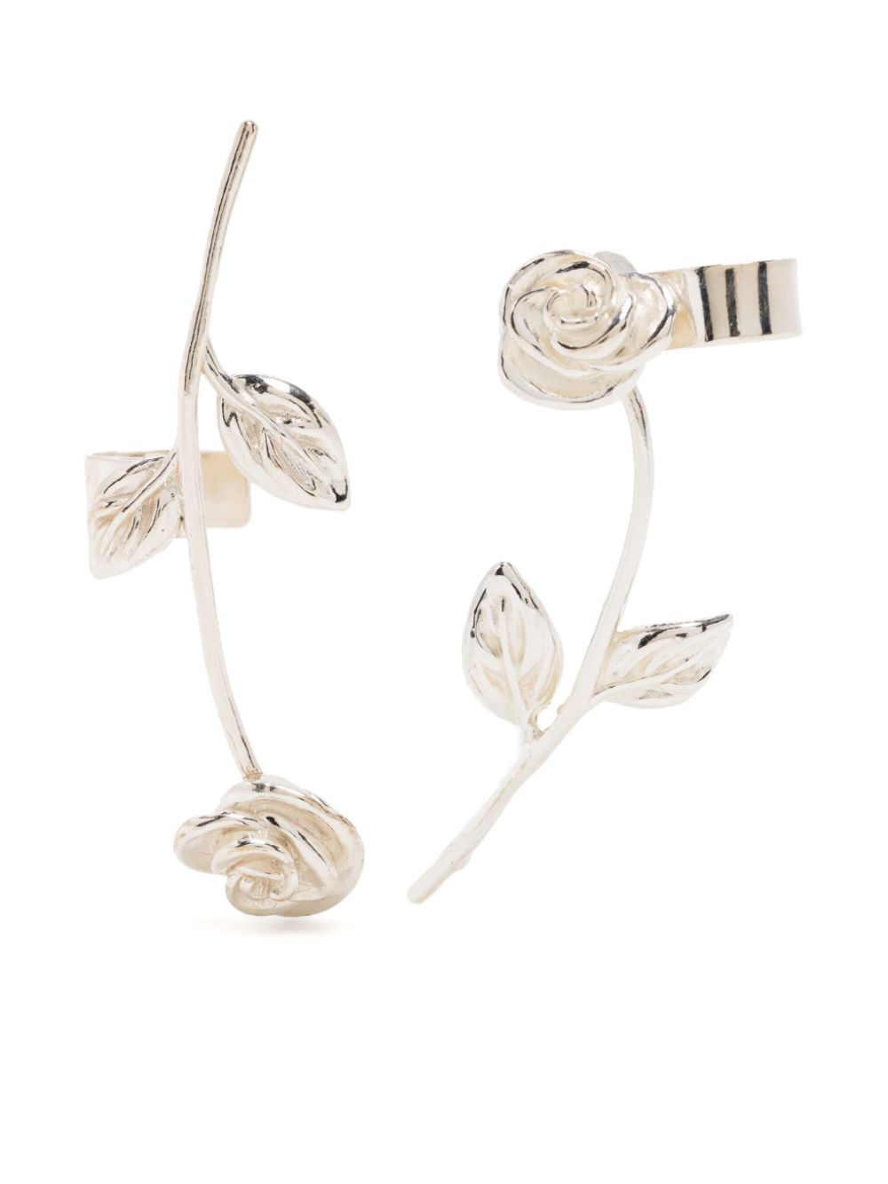 Magda Butrym rose cuff earrings - Silver