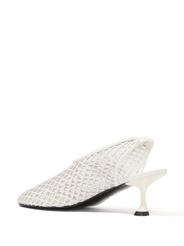 【関税込み】Proenza Schouler オフホワイト Hoop サンダル PROENZA SCHOULER レザー プラットフォームサンダル | NET-A-PORTER