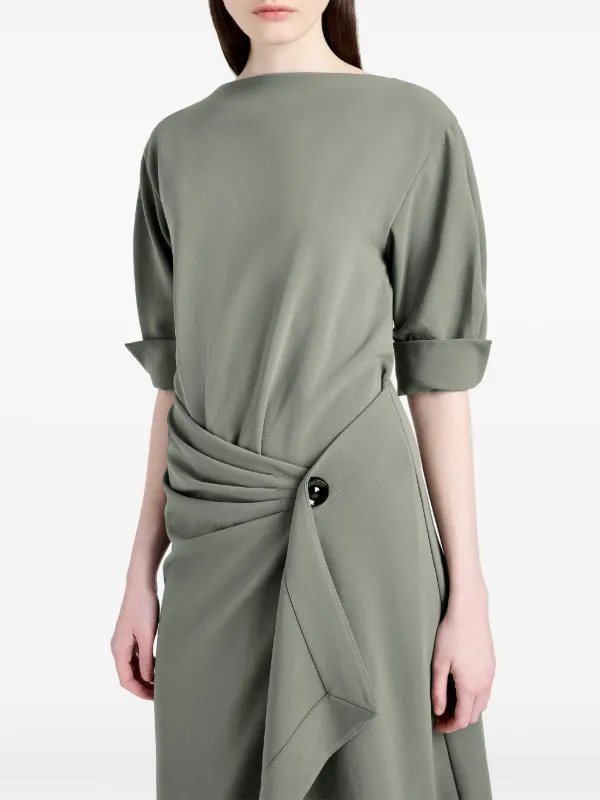 navy blue dress for baby girl Proenza Schouler - Ruby linen-blend maxi dress