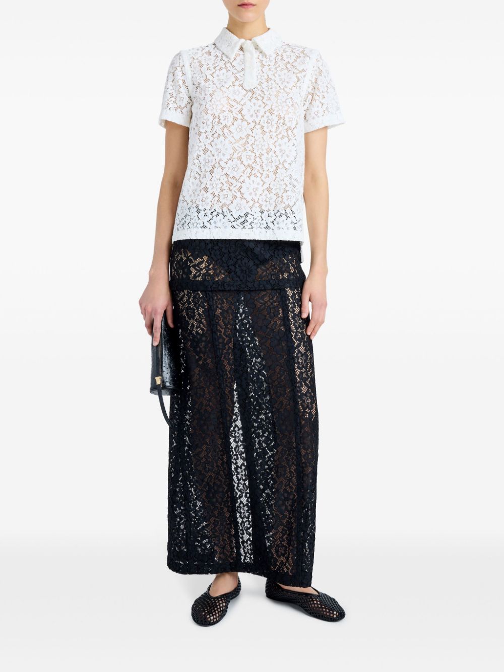 Proenza Schouler Kennedy polo top - Wit