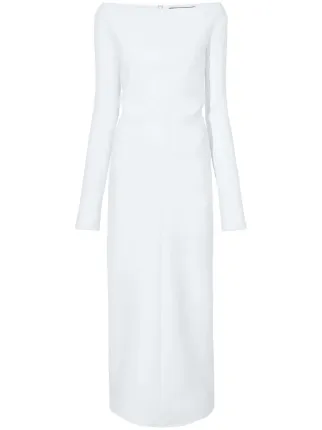 green emerald velvet dress Proenza Schouler White Label Miriam Dress (Ecru), M