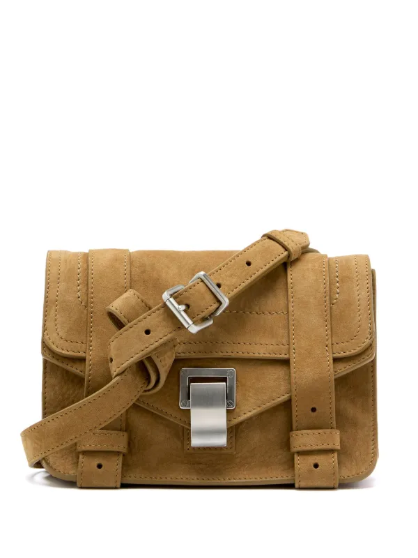 Proenza Schouler PS1 Mini Crossbody Bag in Nubuck Calf in Brown