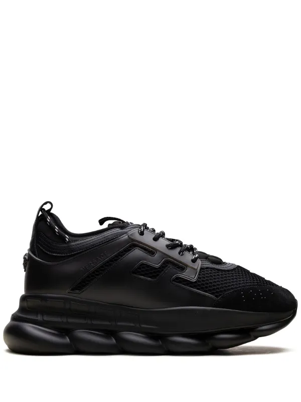 Versace Chain Reaction Triple Black Sneakers Black FARFETCH AE