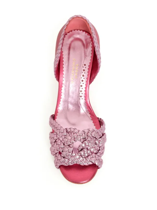 Sarah Chofakian Sapato Peep Toe Sparks Com Salto 65mm | Rosa