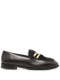 Aquazzura shearling-trim loafers - Brown