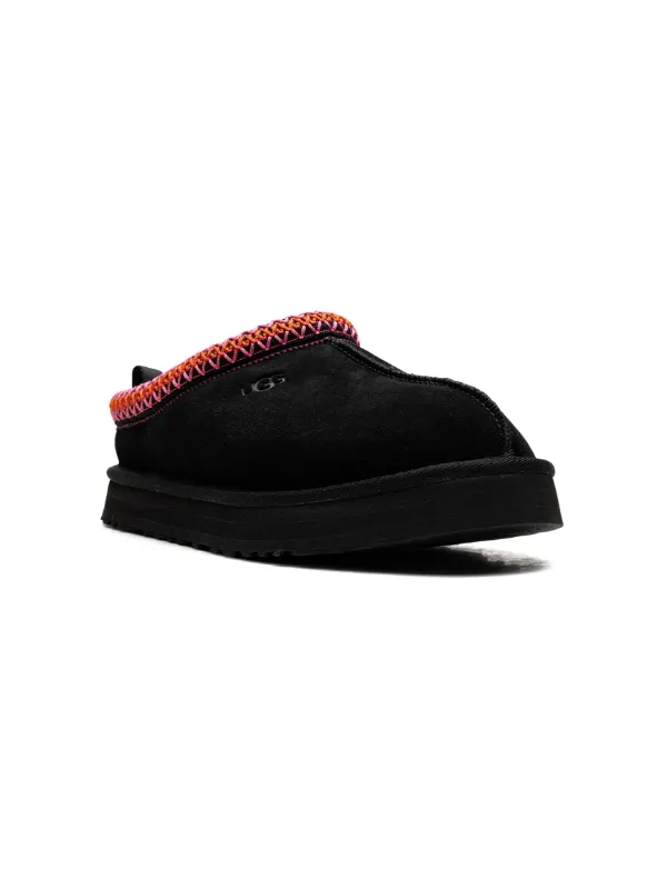 UGG Kids Tazz Slipper GS Black Multi kids Suede Rubber Wool Recycled Polyester TENCEL Lyocell LENZING 4 Kids