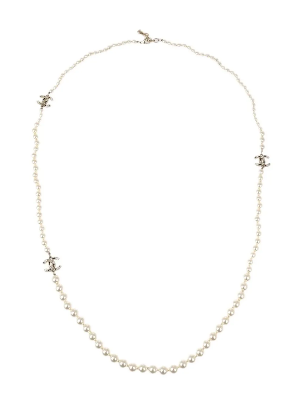 CHANEL Pre-Owned 2015 faux-pearl necklace | Gold | Image 1