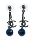 CHANEL Pre-Owned 2010 CC earrings - Blue