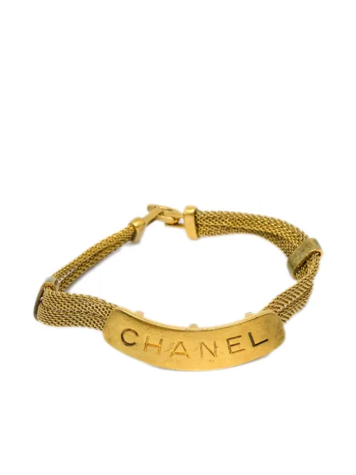 Bracelet à plaque logo (1998) - CHANEL Pre-Owned - Modalova