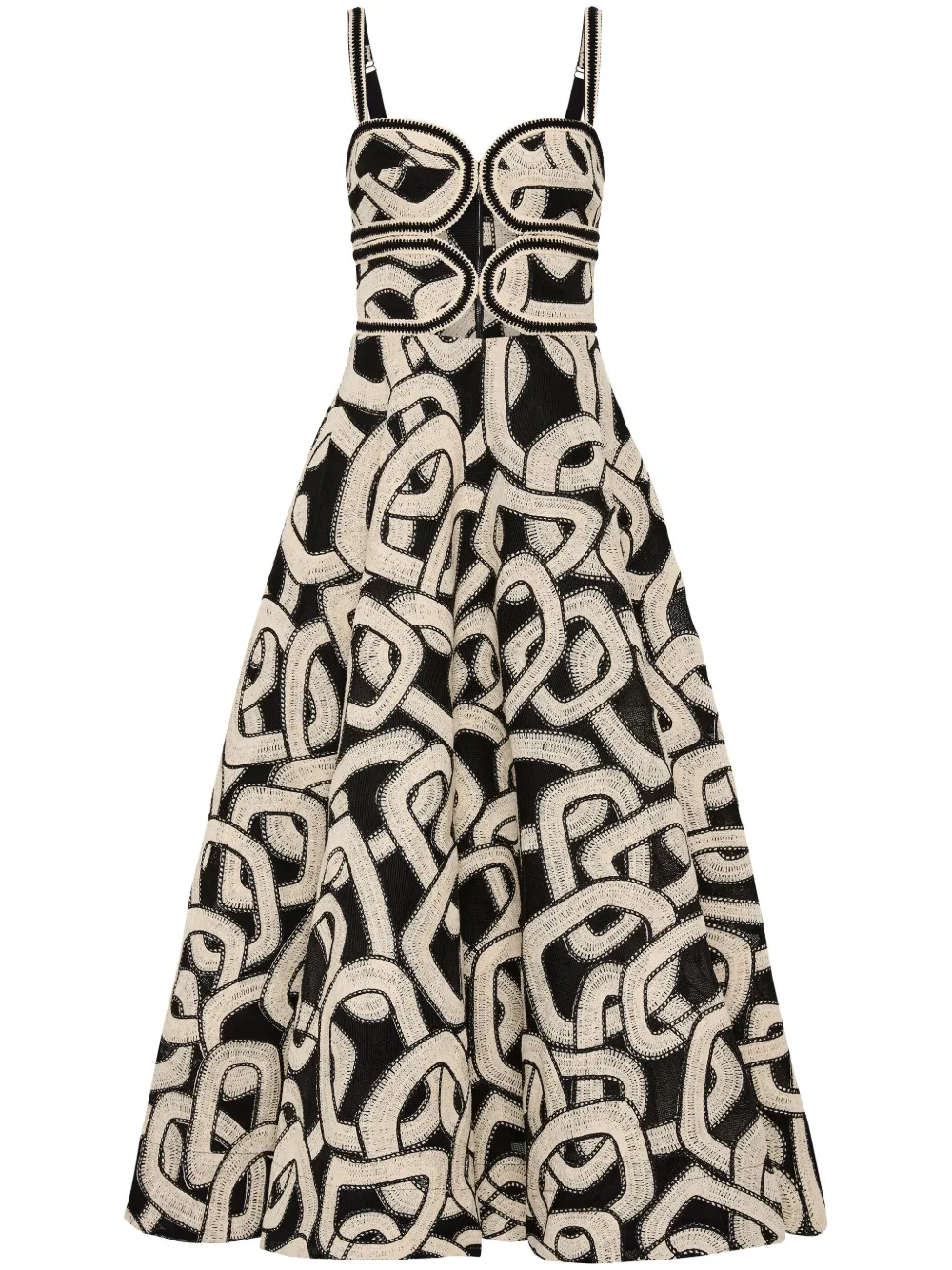 Rebecca Vallance Catena Midi Dress In Black