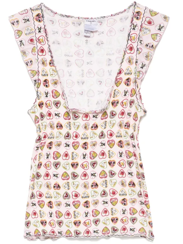 CHANEL 2006 Valentine タンクトップ CHANEL 2006 Valentine タンクトップ CHANEL Pre-Owned 2006 Valentine