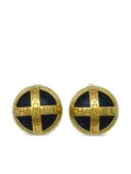 CHANEL Pre-Owned 1995 logo-engraved clip-on earrings - Gold