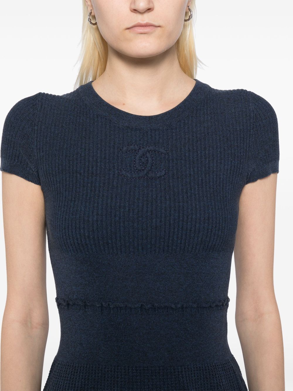 CHANEL 2009 Chanel CC Mark Half Sleeve Dress Women