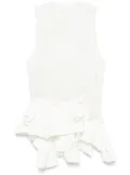 Comme Des Garçons floral-lace top - White
