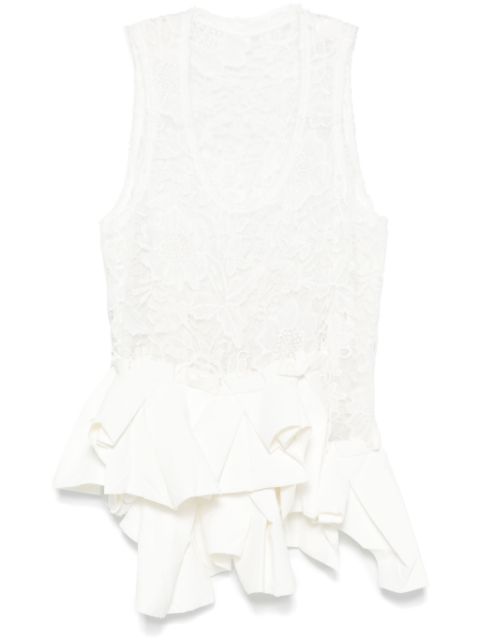 Comme Des Garcons floral-lace top Women