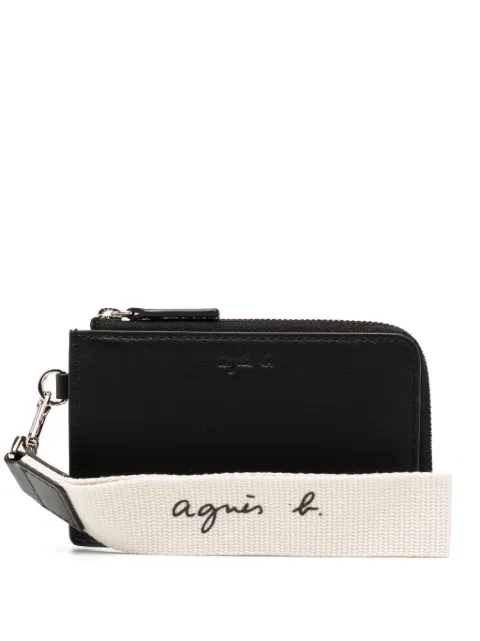 agnès b.  cartera con compartimentos y cierre