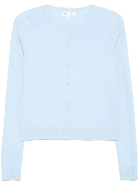 agnès b.  enamel-button cardigan