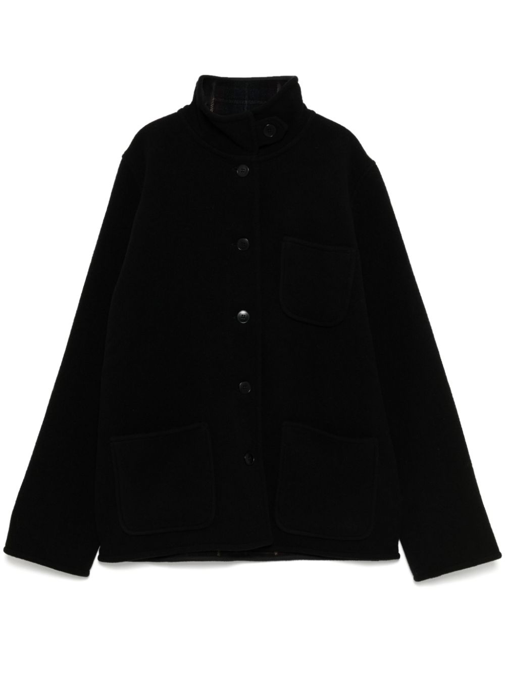 agnès b. felt oversized jacket - Black