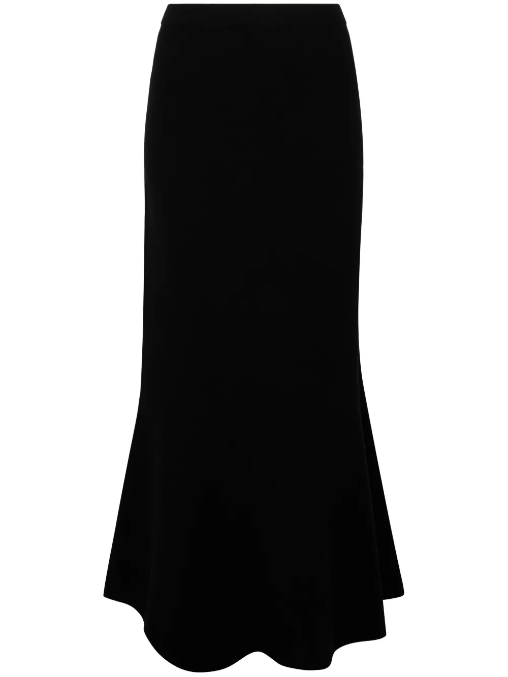 D.Exterior flared midi skirt - Black