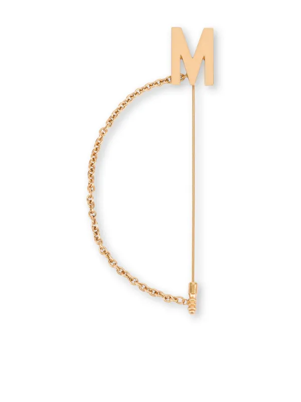 Moschino チェーンディテール ブローチ | ゴールドトーン | FARFETCH JP