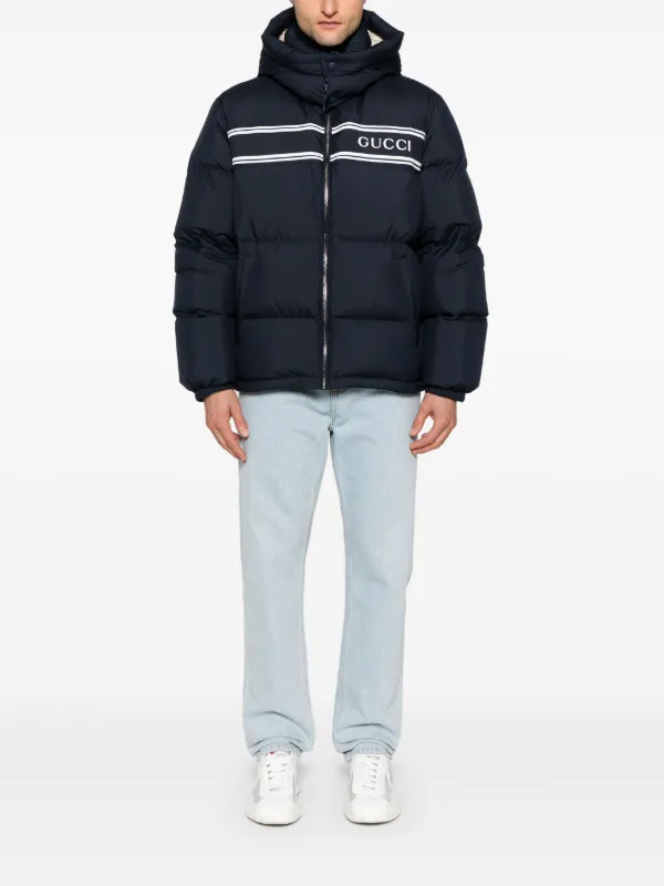 Gucci Puffer Jacket Blue FARFETCH CA