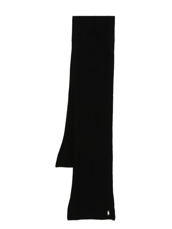 Polo Ralph Lauren cable-knit Scarf Black FARFETCH IN