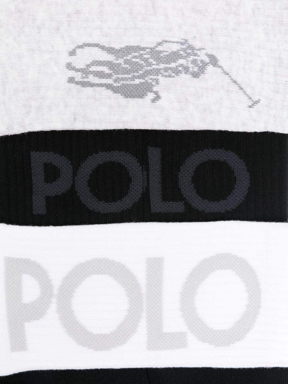 Polo Ralph Lauren intarsia-knit logo socks (pack of three) - Grey