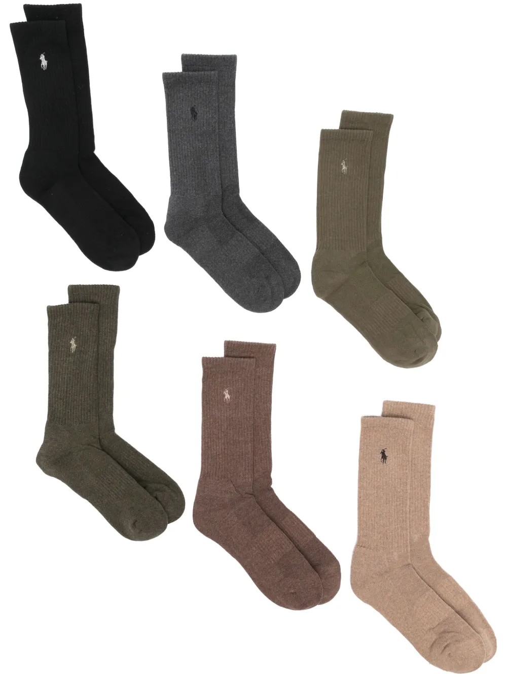 Polo Ralph Lauren set de seis pares de calcetines | marrón | Image 1
