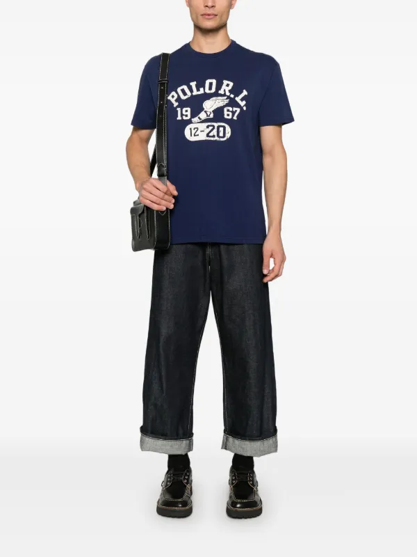 Polo Ralph Lauren Camiseta Com Estampa De Logo | Azul | FARFETCH BR