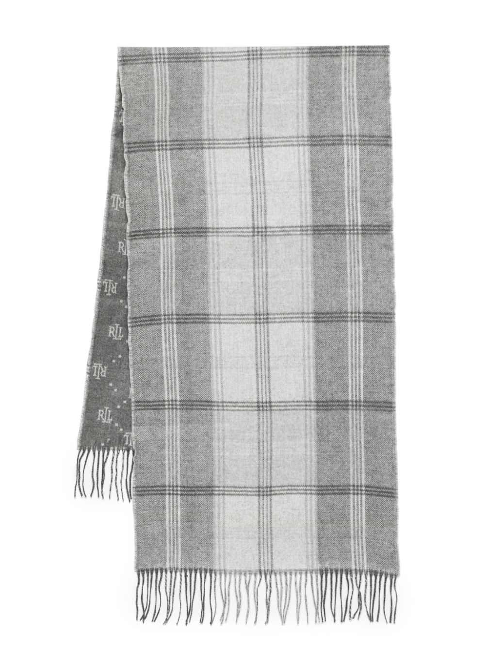 plaid-checked scarf