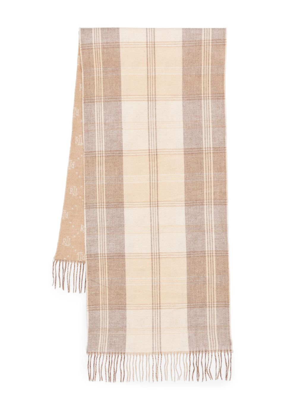 plaid-checked scarf