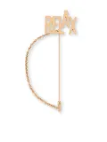 Moschino Relax-lettering chain-detail brooch - Gold