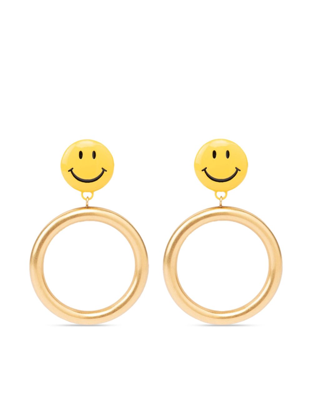 smile-motif earrings