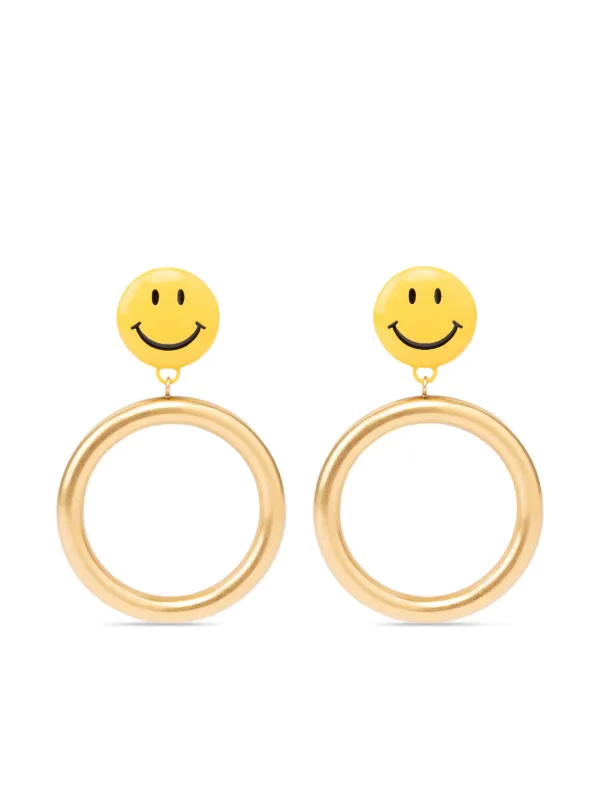 Moschino X Smiley® Drop Earrings in Gold