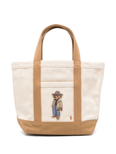 Polo Ralph Lauren small Polo Bear canvas tote bag Women